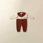 Rust Bunny Knit Romper