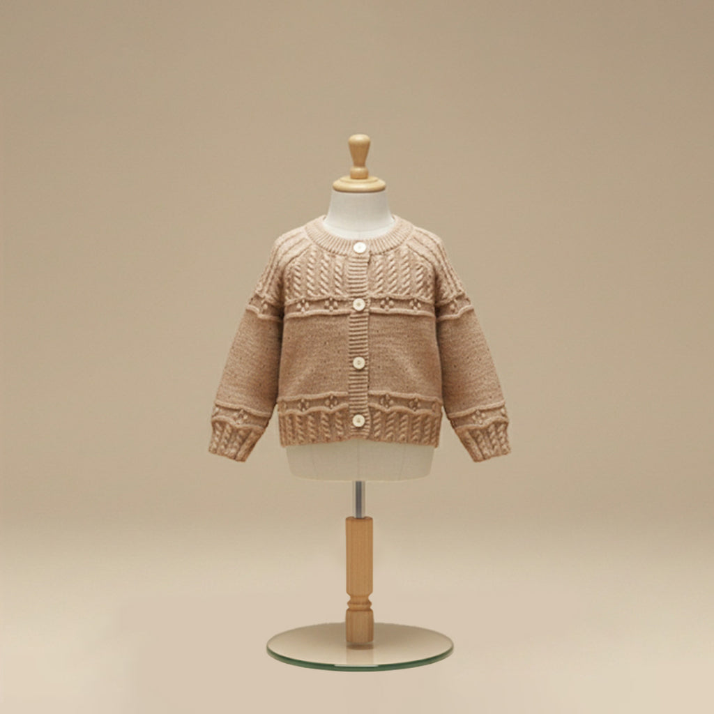 Earthy Beige I Love My Granny Cardigan