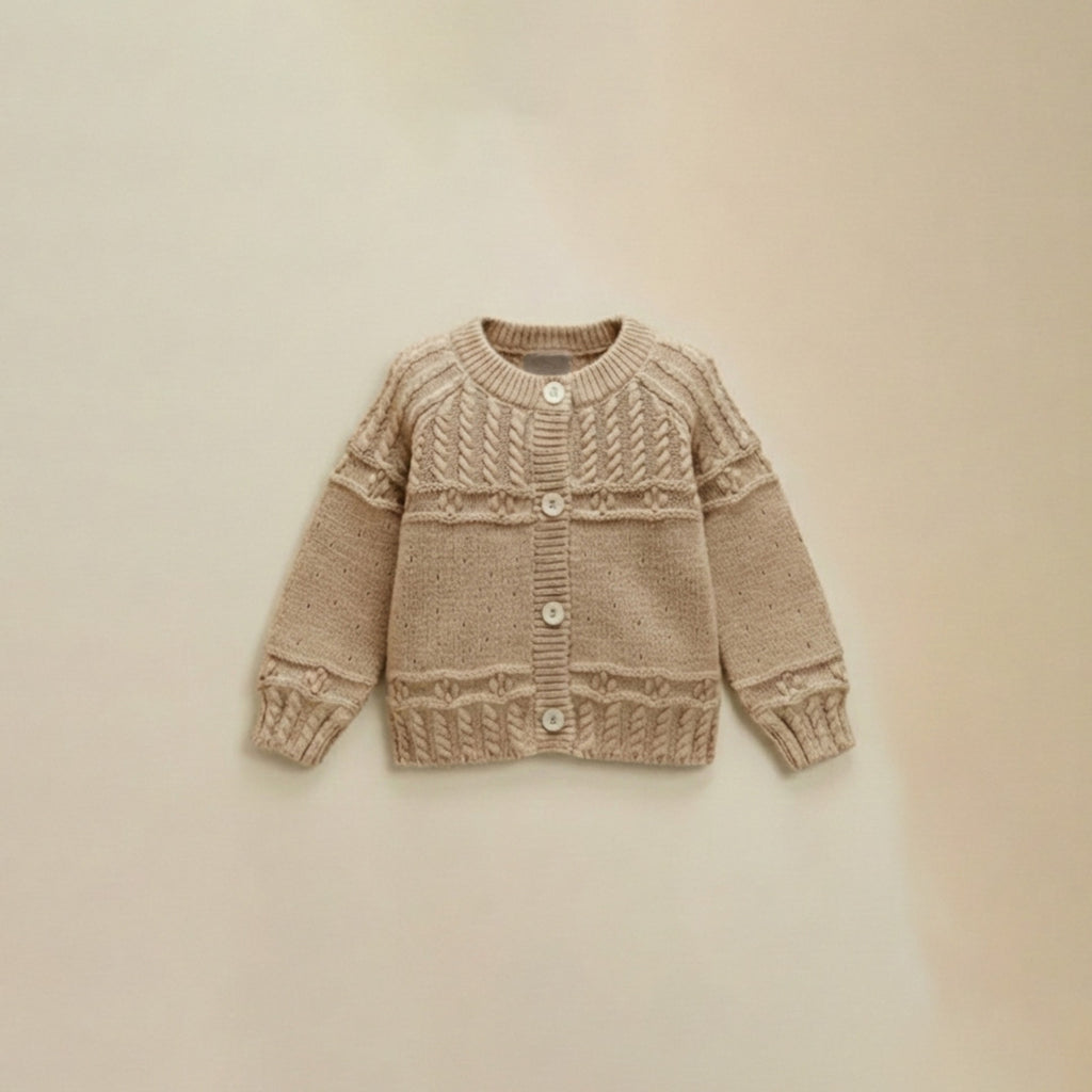 Earthy Beige I Love My Granny Cardigan