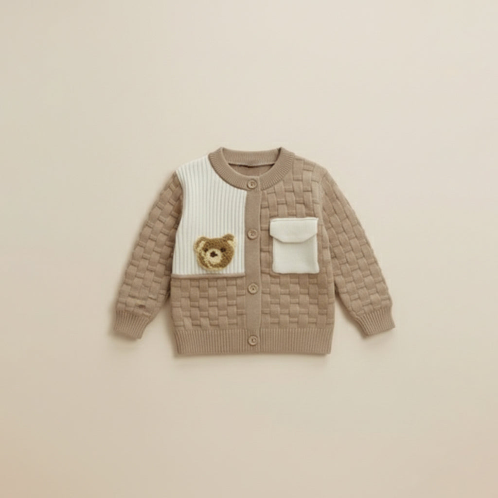 Beige Eddy Teddy Cardigan