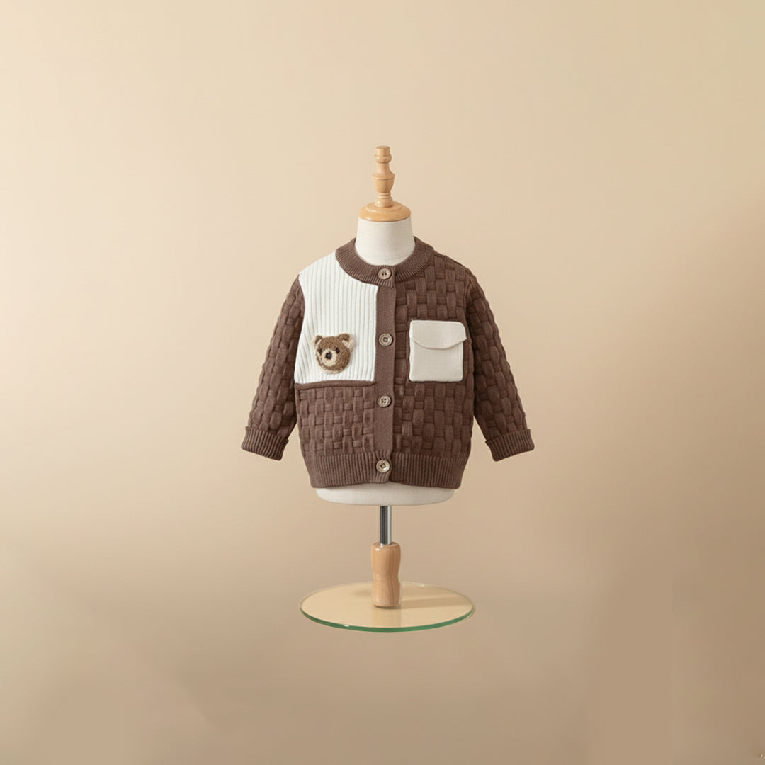 Brown Eddy Teddy Cardigan