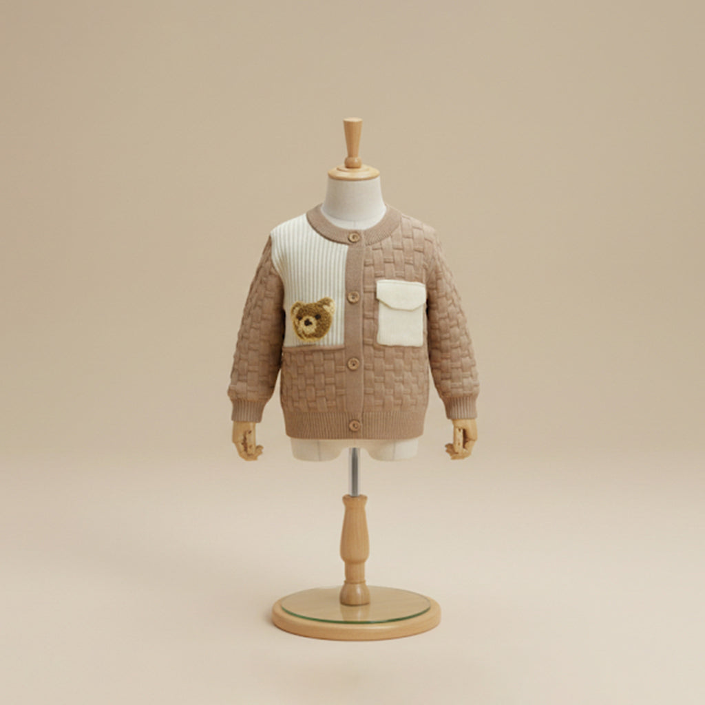 Beige Eddy Teddy Cardigan