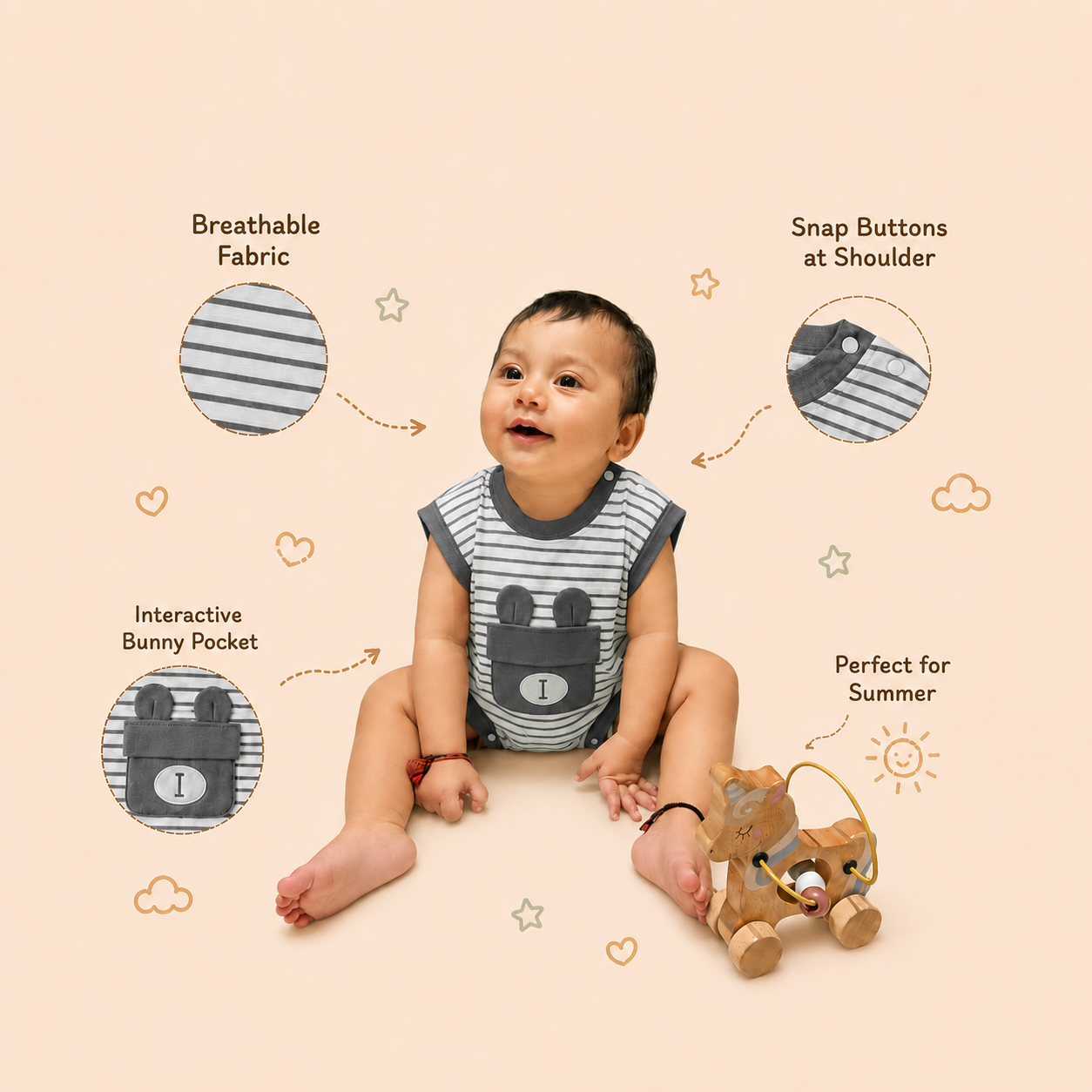 Bunny Pocket-Grey