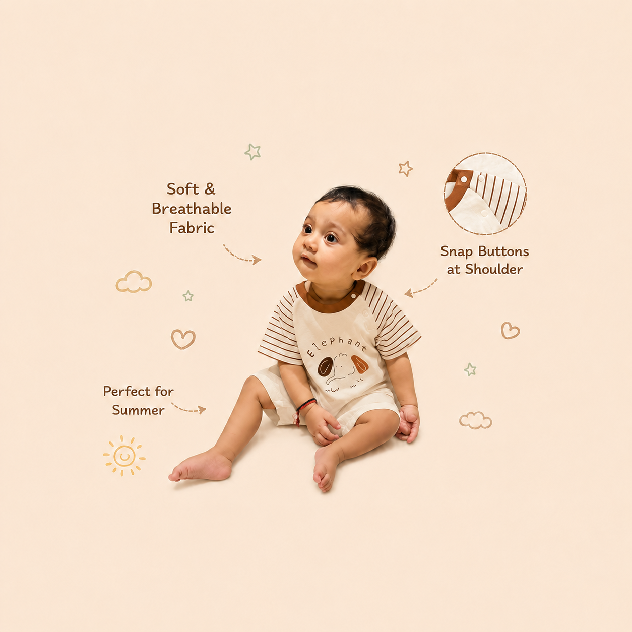 Ely Romper-Brown